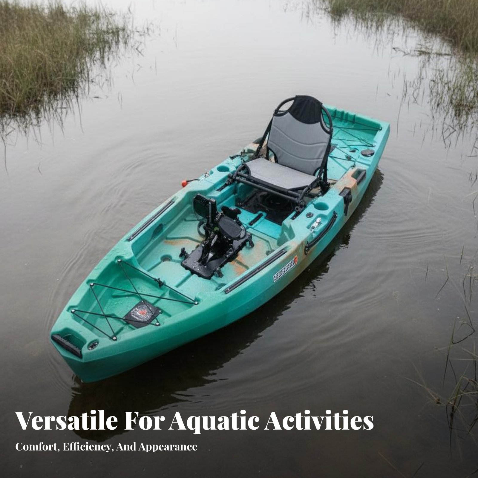 Fishing Kayak Pedal Drive - قارب صيد قابل للطي يعمل بالدواسات،