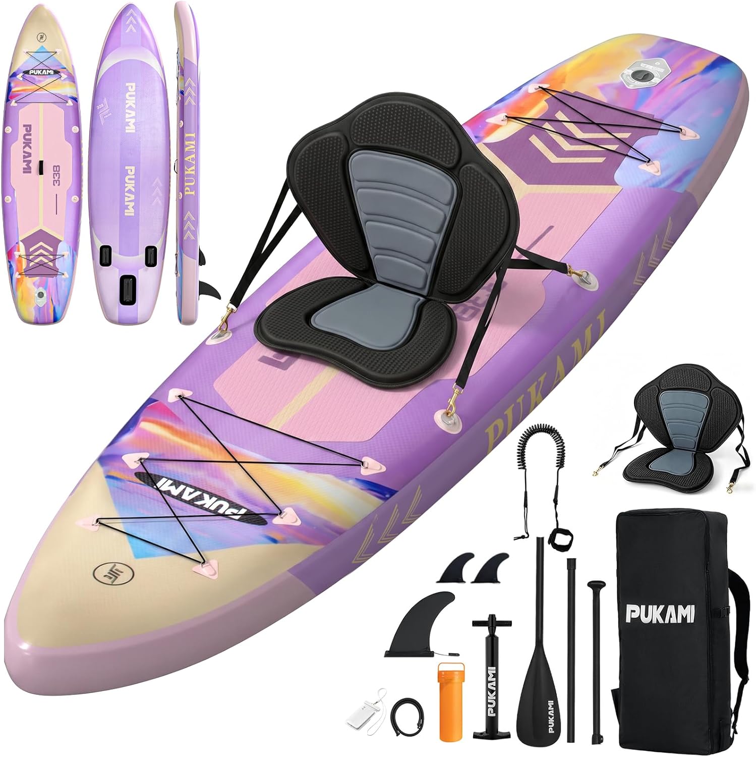 Fishing Kayak Seat - لوح تزلج قابل للنفخ عريض جدًا،